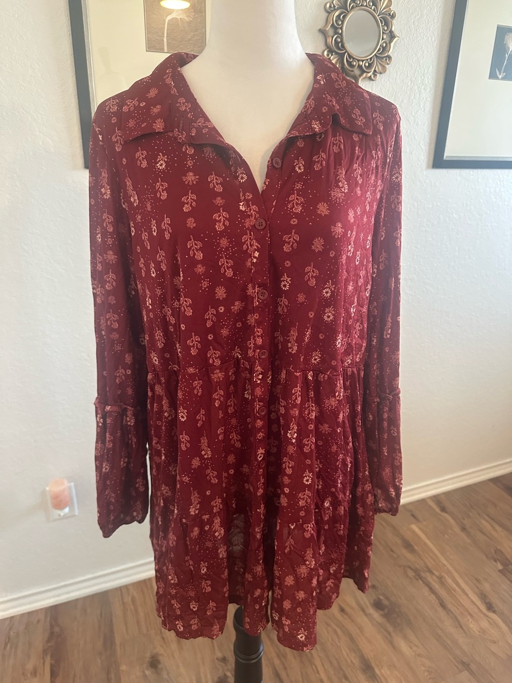Style & Co Mauve Floral Tunic